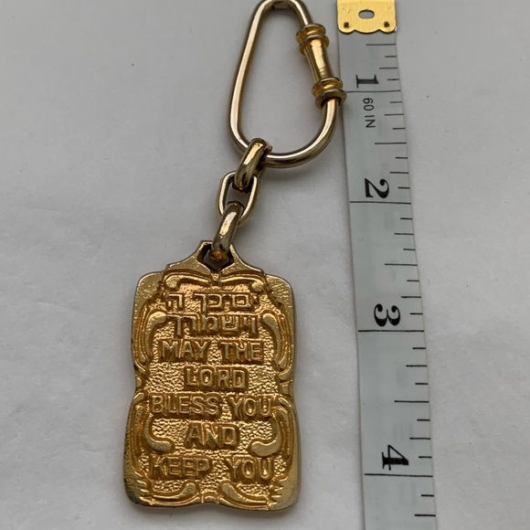 Vintage Judaica TRAVELERS PRAYER Keychain Fob Key Chain Circa 1960 RARE FIND - Picture 6 of 8